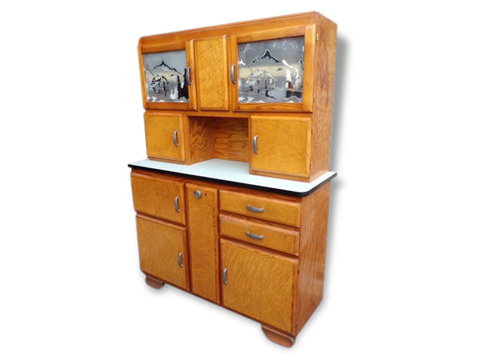 Buffet vintage glass mirror 50s