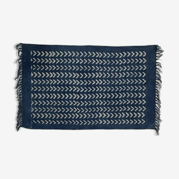 2x3 ft - cotton hand weaved hand block printed indigo tapestry,wall art,traditional wall decor.