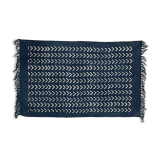 2x3 ft - cotton hand weaved hand block printed indigo tapestry,wall art,traditional wall decor.