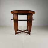 Amsterdam School coffee table – oak with veneer inlay, circa 1920