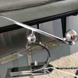 Art Deco desk lamp in stainless steel