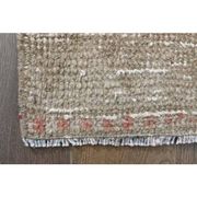 1970s Turkish Oushak Handmade Wool Cotton Orange Runner Rug 98x346
