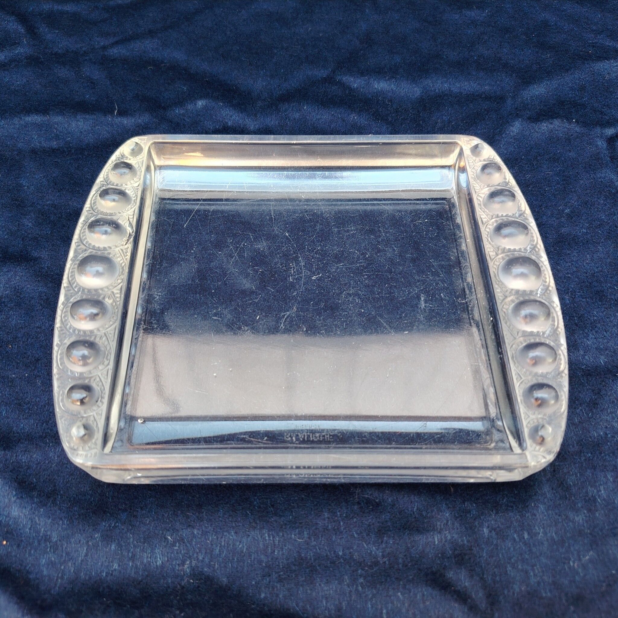 Ashtray René Lalique, Ermitage model, crystal