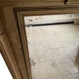 Large mercury beveled wooden mirror