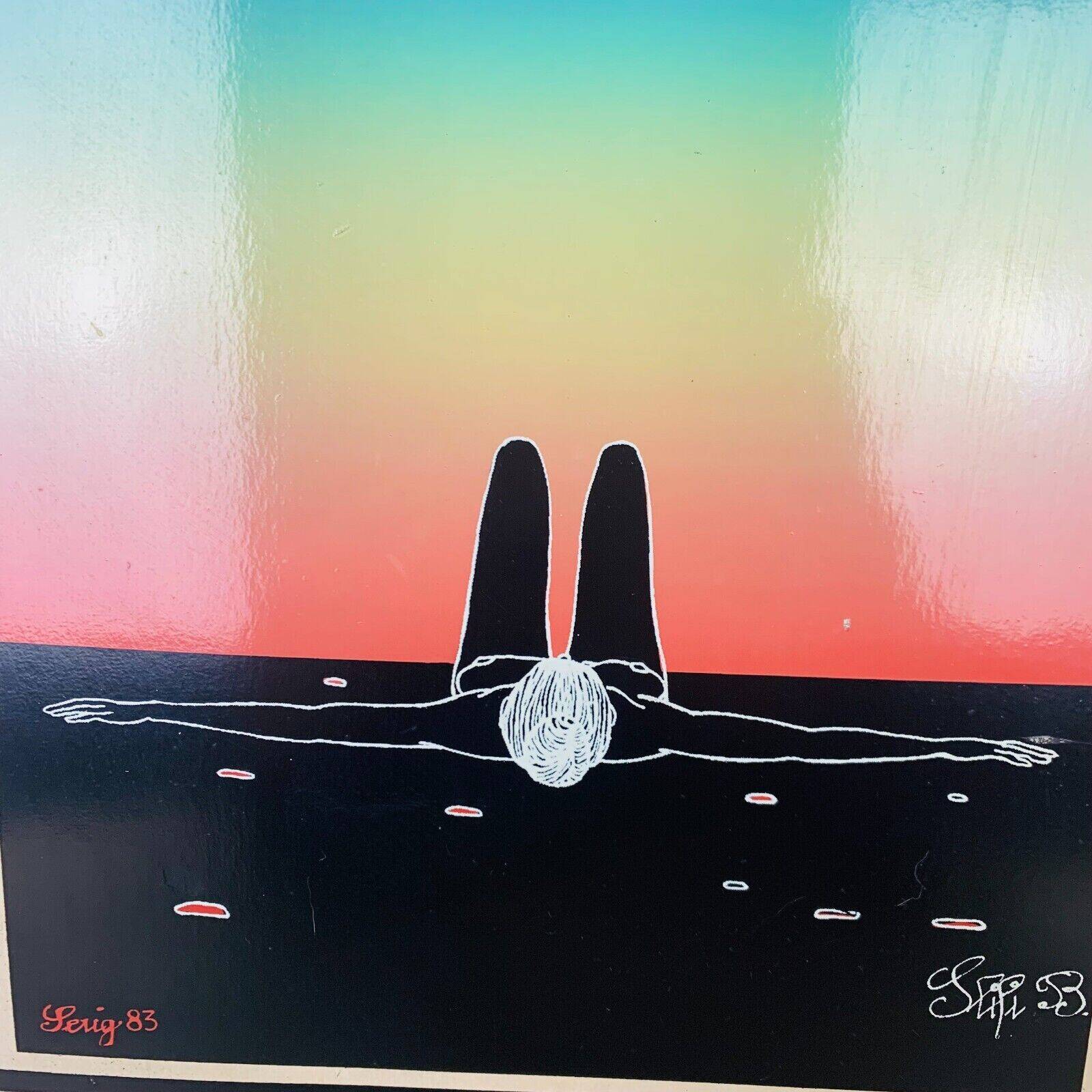 Nude silkscreen painting from the 80s