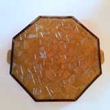Smoked glass Art Deco tray