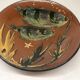 Lluís Puigdemont artisanal dish in enameled ceramic with fish decor