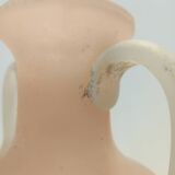 Peach Pink and White Scavo Glass Amphora Vase attr. to Seguso, Italy