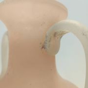 Peach Pink and White Scavo Glass Amphora Vase attr. to Seguso, Italy