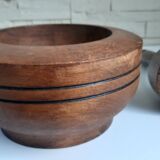 Wooden mortar and pestle