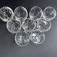 9 Blown glass wine glasses with cut bee decoration – Verrerie Thouvenin Vierzon