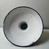 Antique factory or workshop enamelled green matte lampshade