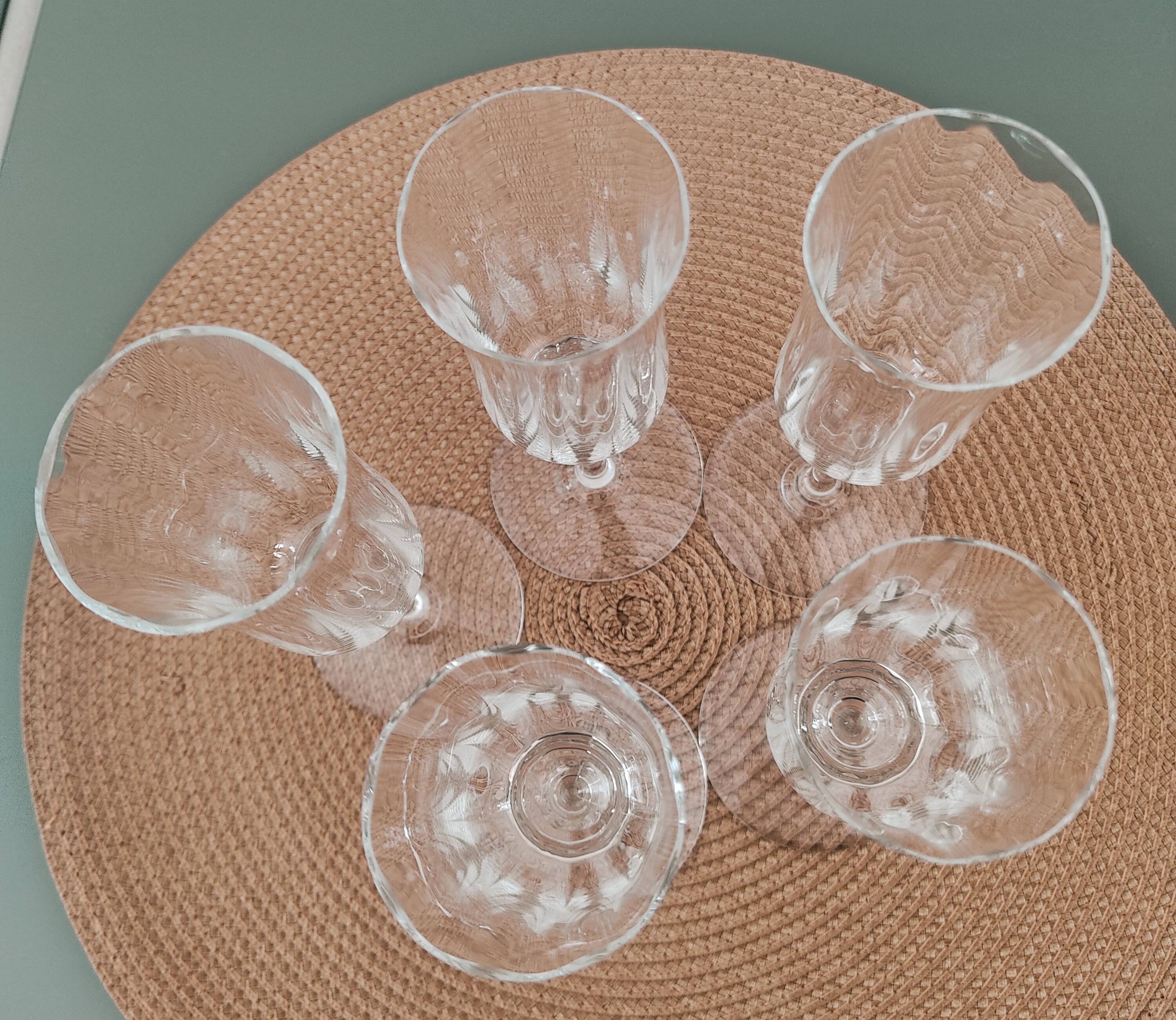 5 baccarat crystal flutes, capri model