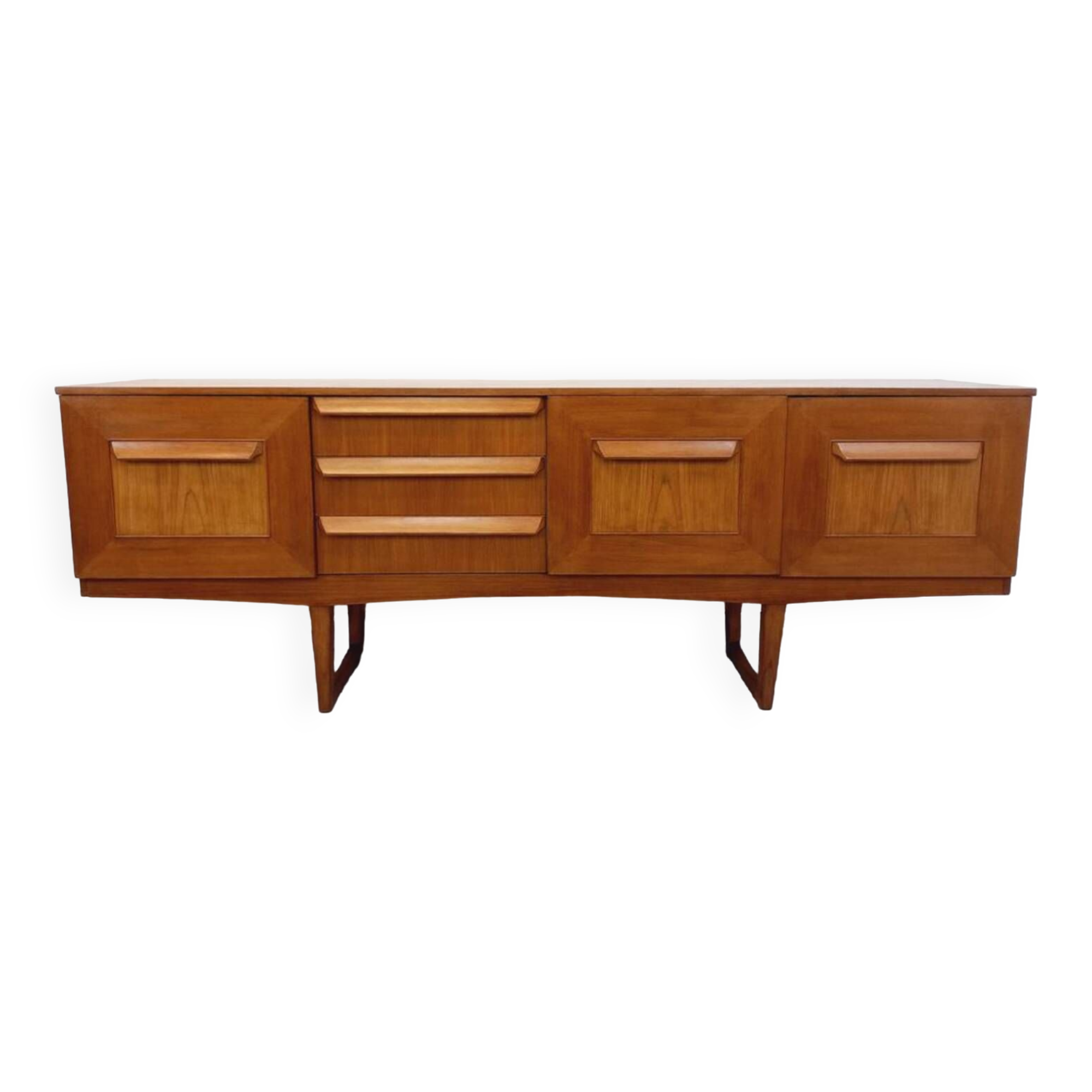 Vintage Scandinavian sideboard, Sleigh sideboard