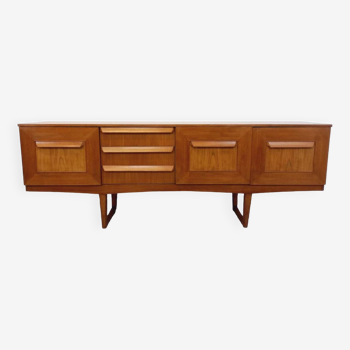 Vintage Scandinavian sideboard, Sleigh sideboard