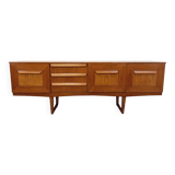Vintage Scandinavian sideboard, Sleigh sideboard