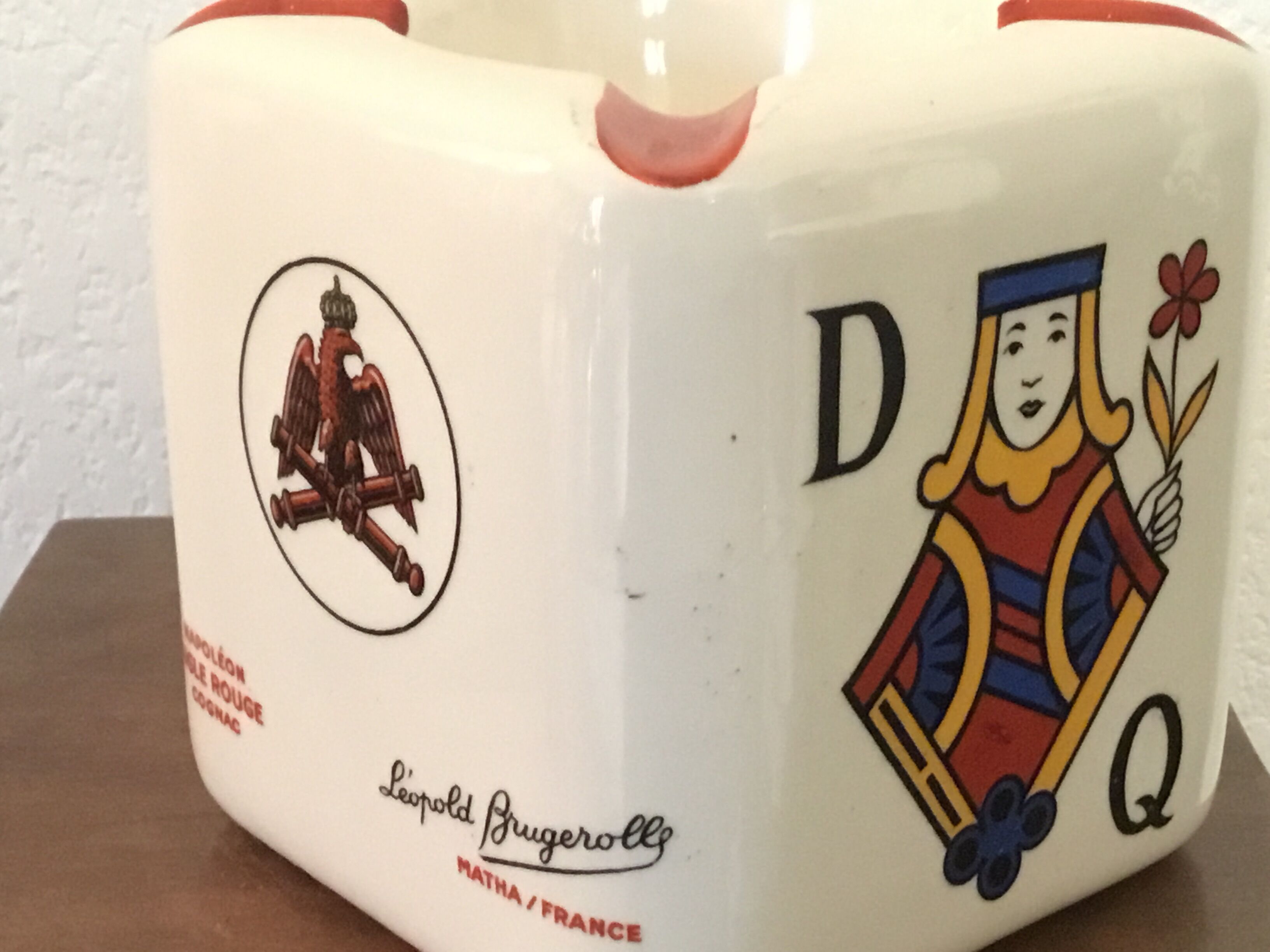 Advertising ashtray Cognac Aigle Rouge