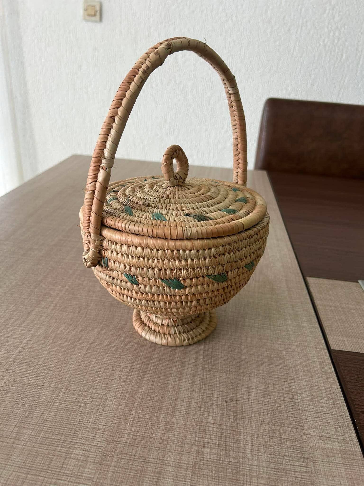 Handwoven African Basket – Fulani (Peul/Fulbe) Craft from Cameroon