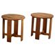 Pair of pine stools by a Swedish cabinetmaker, mid-century modern, 1960s.