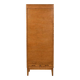 Cabinet de classement en chêne scandinave avec porte tambour verticale, S.K.N., 1963