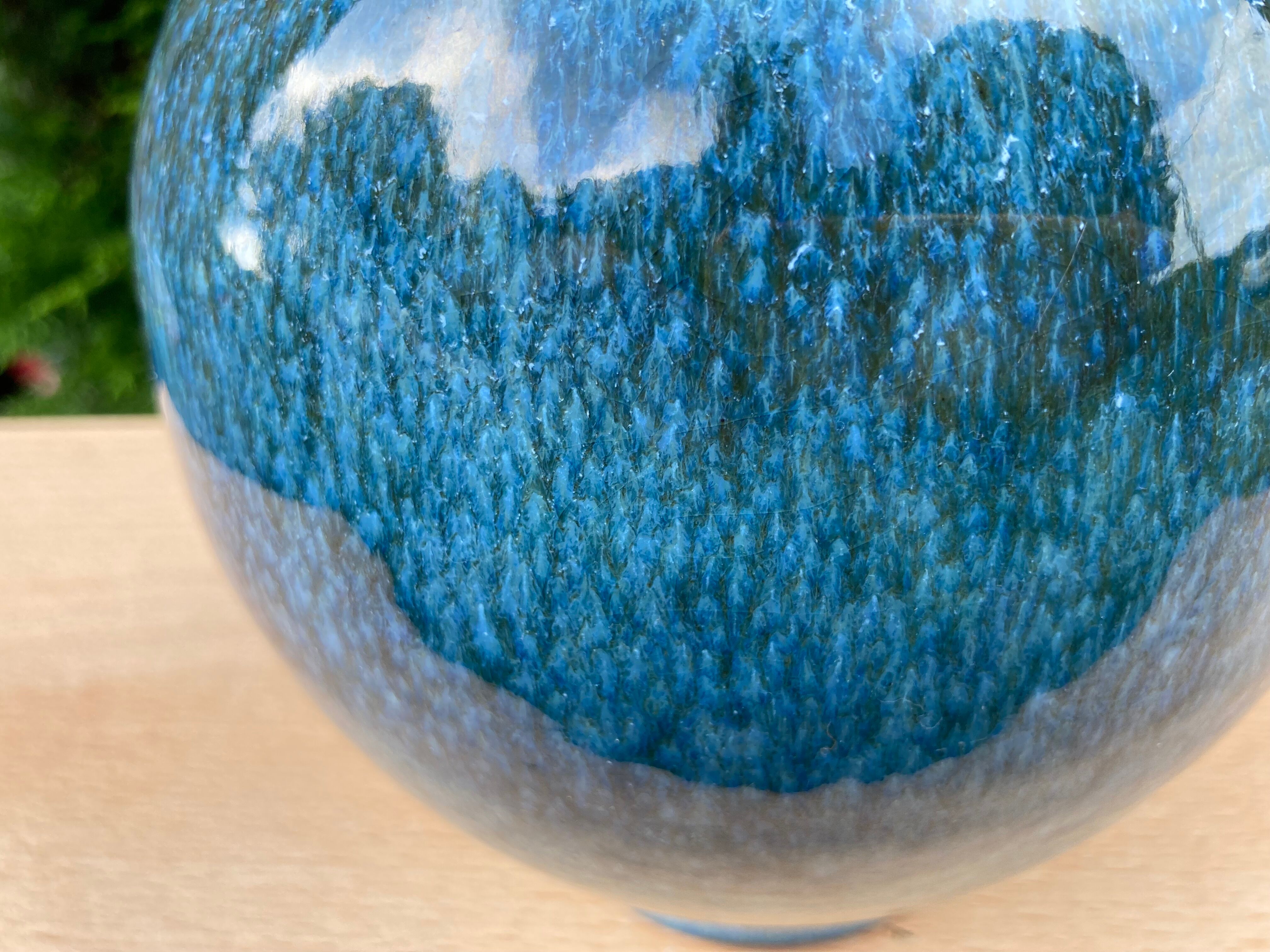 Enamelled ceramic vase
