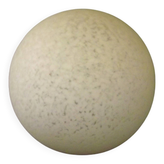 French vintage white Clichy glass ball-shaped replacement shade for lamps.