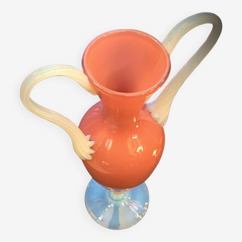 Vase vintage Pop Art en opaline