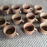 Series of 11 sandstone cups