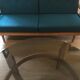 Vintage Danish teak coffee table and smoked glass