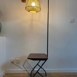 Floor lamp with magazine rack and shelf 50's