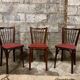 6 Chaises baumann bistrot troquet parisien bois de hêtre et skaÏ rouge - ancien et vintage