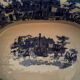English earthenware planter, blue monochrome, 20th century