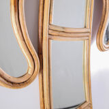 Rattan palm tree mirror