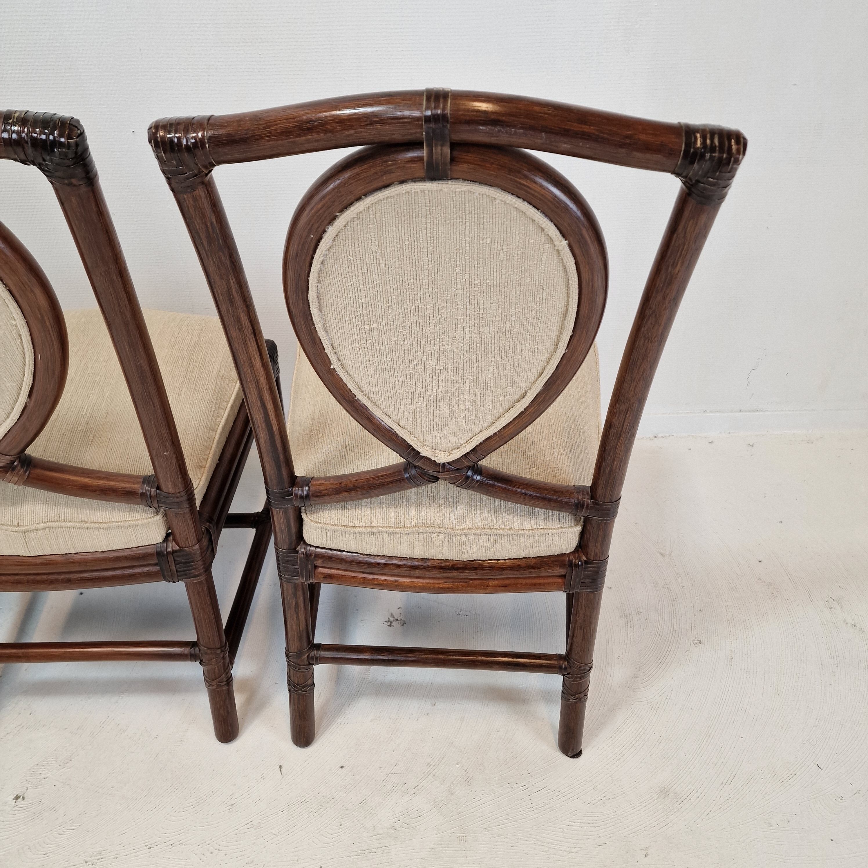 Set of 6 Bamboo Dining Chairs from Gasparucci Italo, 1970s
