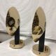 Pair of golden sconces from the 80s estiluz