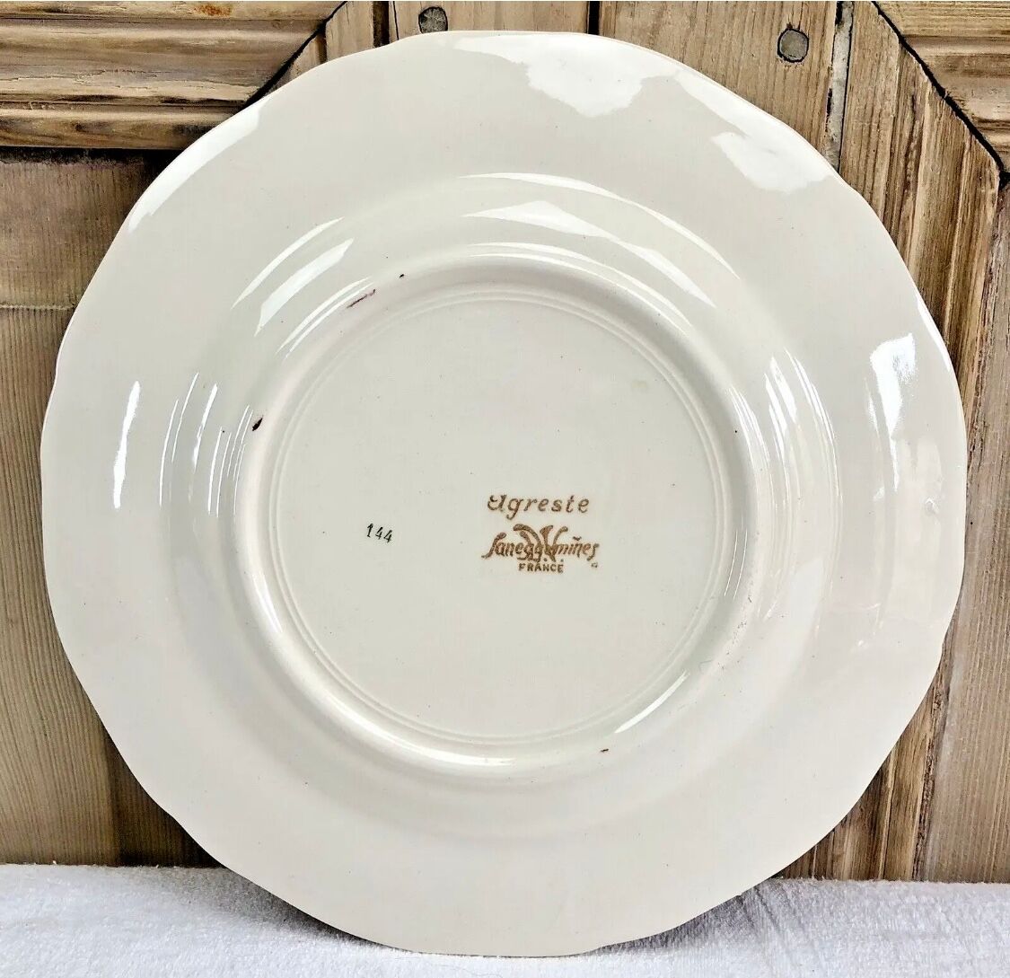 6 old dessert plates or dessert model Agreste Sarreguemines