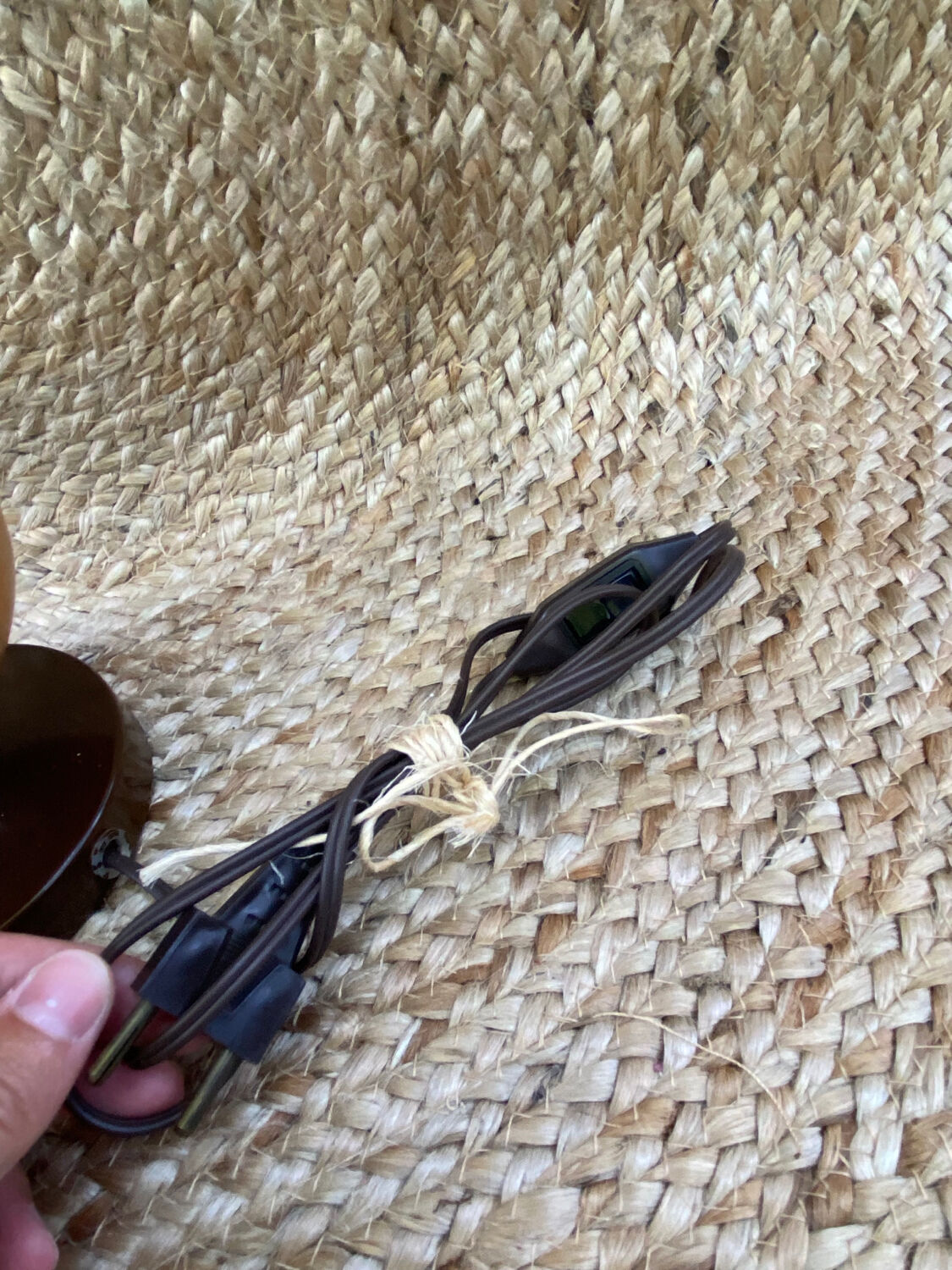 Lamp foot in wood and metal, 70s