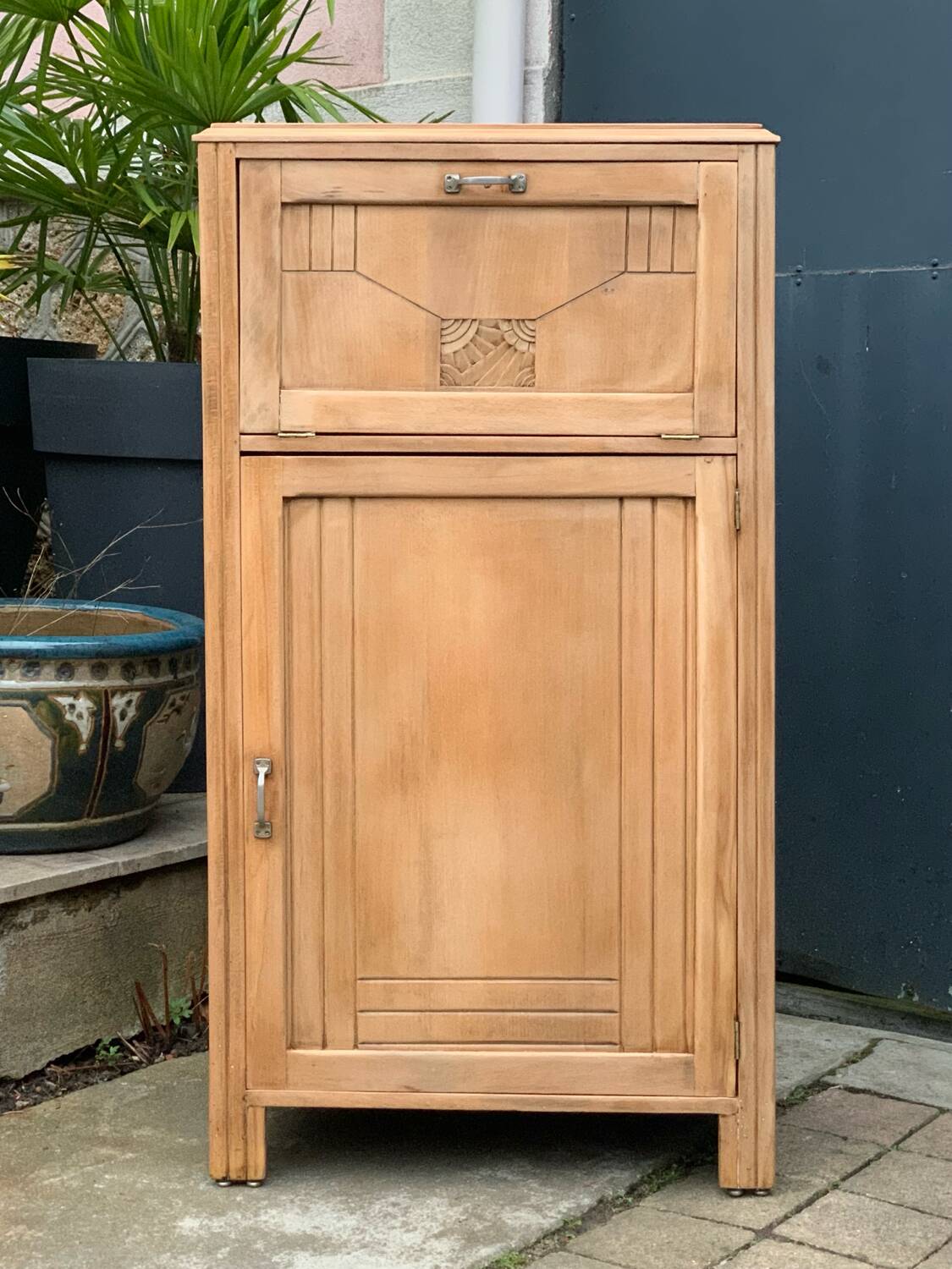 Buffet parisien art déco bois brut 