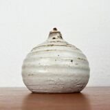Mid-century modern pottery oil lamp by Ulla Nilsson for Arvika, 1960s.