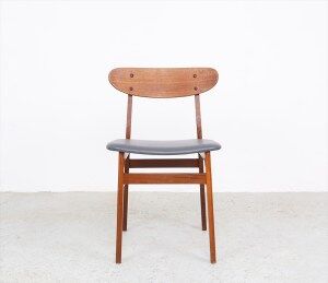 Farstrup teak wooden chairs with new skai, 1960s