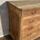 Louis Philipe chest of drawers in solid walnut, airbrushed