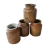 Set of 4 sandstone pots