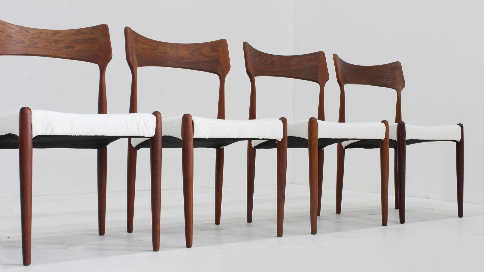 Set of vintage Danish dining chairs by Bernhard Pedersen, 1960s