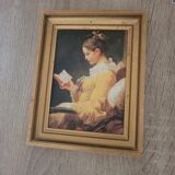 The e-reader reproduction on canvas