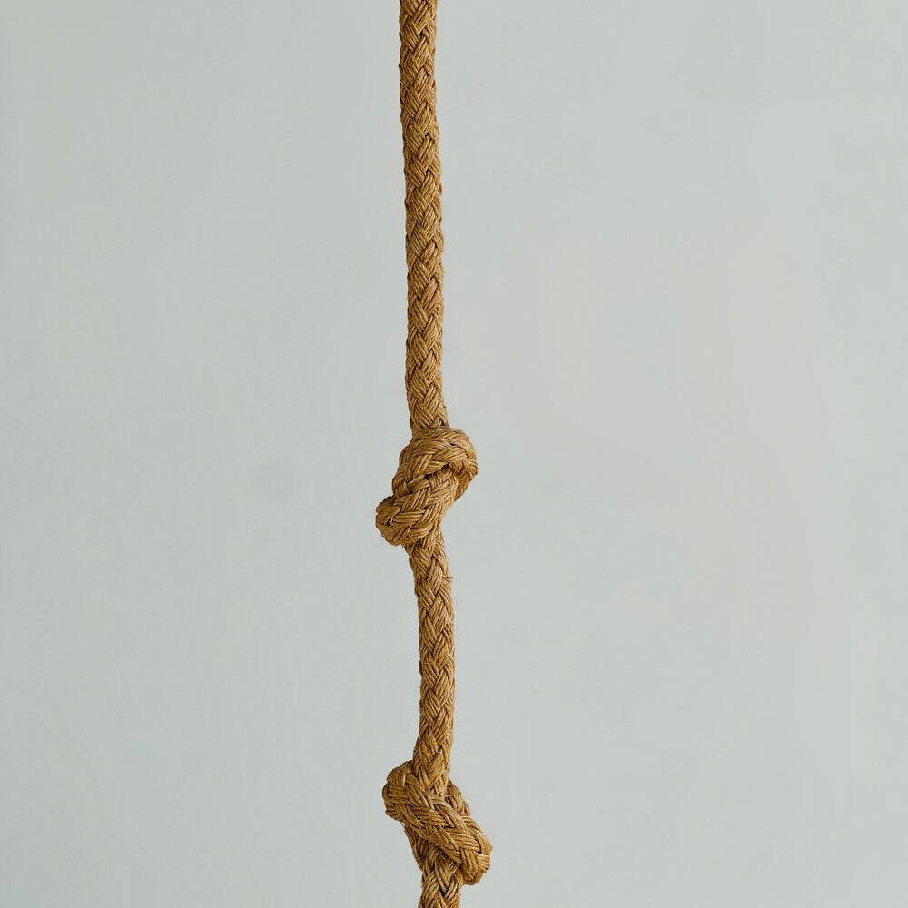 Large rope & jute pendant light, 1970s