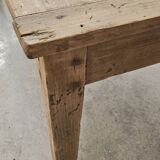 Antique low farmhouse table in beech wood