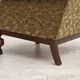 1960s, Danish armchair, furniture velour, carved oak wood.