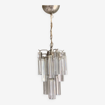 Vintage Italian crystal chandelier Venini trilobo
