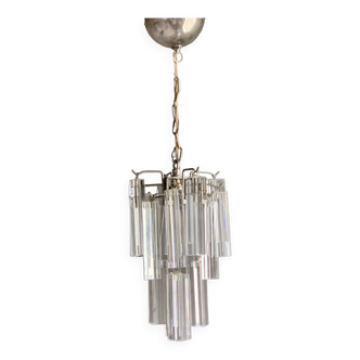 Vintage Italian crystal chandelier Venini trilobo