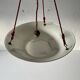 Art Deco suspended lamp in white marble-effect glass, 1940s, Germany.